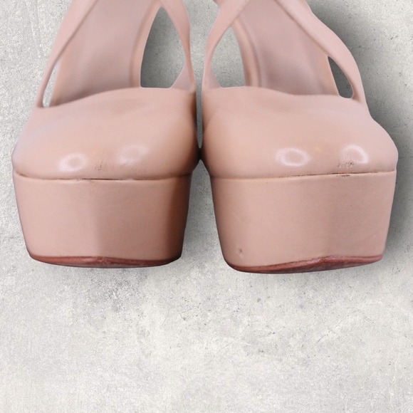 MARCIANO Platform Stilletos Crossover Straps in Beige Size 6.5M - Picture 10 of 16